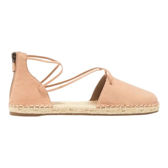 Eileen Fisher espadrille lace-up sandals in toffee cream leather size 8 NWB - Picture 4 of 10